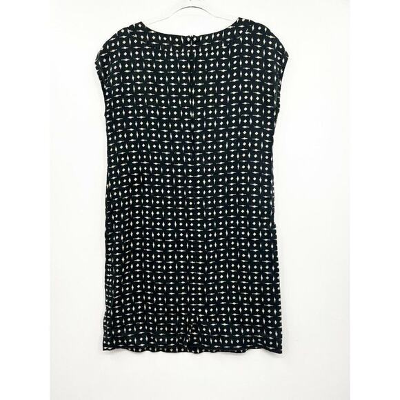 J Jill Geometric Black Small Petite Scoop Neck Linen Shift Mini Dress Size XS - Picture 8 of 8